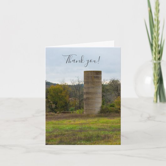 Een oude Boerderij Silo Hartelijk dank Bedankkaart (Voorkant)