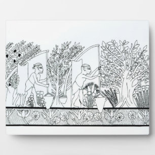 Een oude Egyptische tuin (graving) (foto) Fotoplaat