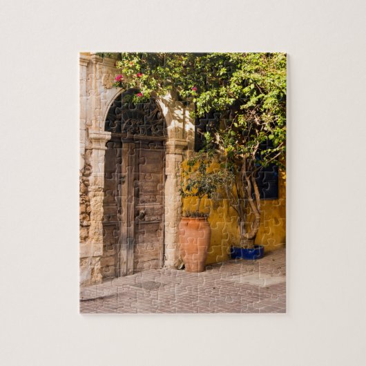 Een oude Europese deur Legpuzzel (Verticaal)