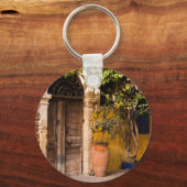 Een oude Europese deur Sleutelhanger (Voorkant)