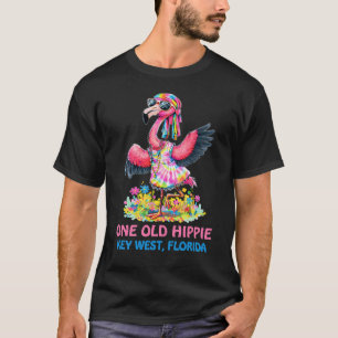 Een Oude Hippie Groovy Tie Dye Flamingo Key West T-shirt