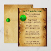 Een oude Ier die Perkament zegenen Briefkaart (Voorkant / Achterkant)