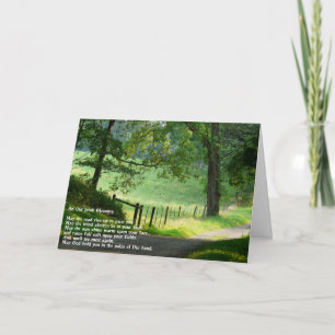 Een Oude Ierse Zegen.-Groen Landschap Kaart