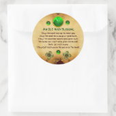 Een Oude Ierse Zegen Perkament Ronde Sticker (Tas)