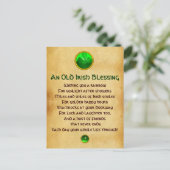 Een oude Ierse zegen voor geluk perkament Briefkaart (Staand voorkant)