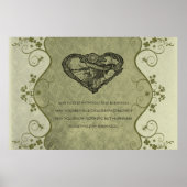 EEN OUDE IRISH WEDDING Bless Distress Damask Poster (Voorkant)