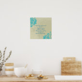 EEN OUDE IRISH WEDDING Bless Distress Damask Poster (Keuken)