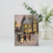 Een oude keizervalkerst feestdagenkaart (Staand voorkant)