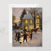 Een oude keizervalkerst feestdagenkaart (Voorkant / Achterkant)