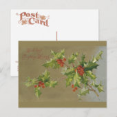 Een oude kerstwens met kerstmis -  Briefkaart (Voorkant / Achterkant)