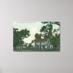Een oude Landmark Scene Canvas Afdruk