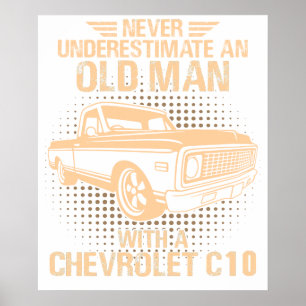 Een Oude Man Chevrolet C10 1971 Tot 1972 Poster