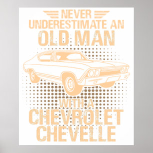 Een Oude Man Chevrolet Chevelle 1968 Poster