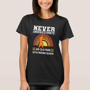 Een oude man met bokshandschoenen Opa Grootvader T-shirt