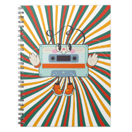 Een oude retro muziekschool notitieboek