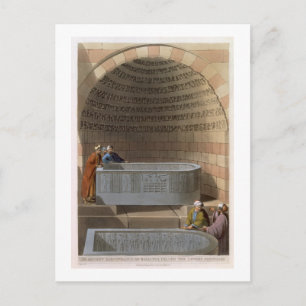 Een oude Sarcofagus van Basaltes, de Lov Briefkaart