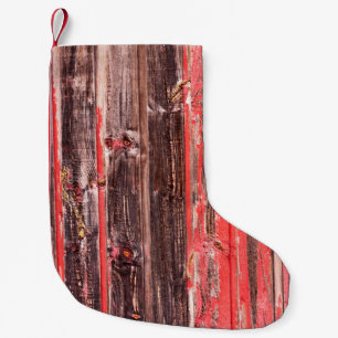 Een oude versleten schuur of antiek houten omheini kleine kerstsok