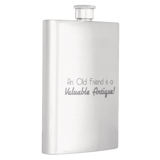 Een oude vriend is een waardevol Antiek! Heupfles (Rechts)