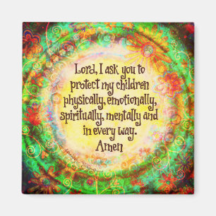 Een oudergebed geïllustreerd magneet