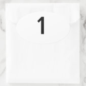 Eén Ovale Sticker (Tas)