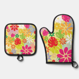 Een Ovenwant & Pannenlap Set