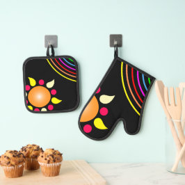 Een Ovenwant & Pannenlap Set