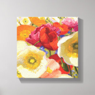 Een overvloed aan bloemen canvas afdruk