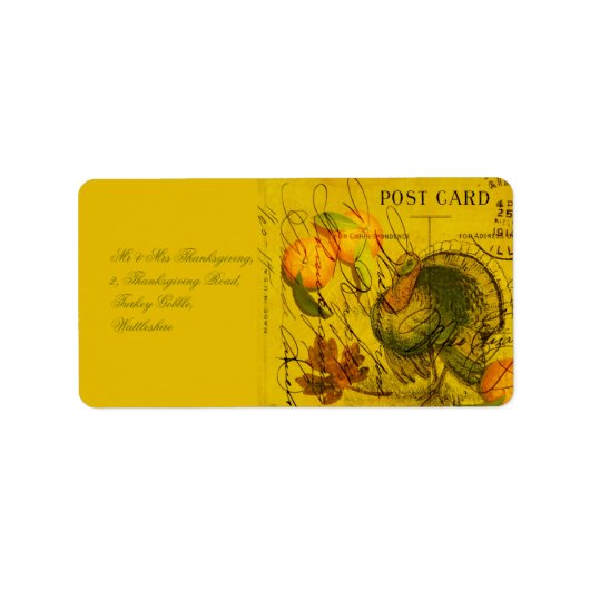 Een overvloedige Thanksgiving Etiket (Voorkant)