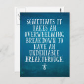 Een overweldigende break-down quote briefkaart (Voorkant / Achterkant)