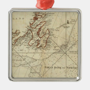 een overzicht van de banken van Newfoundland Metalen Ornament