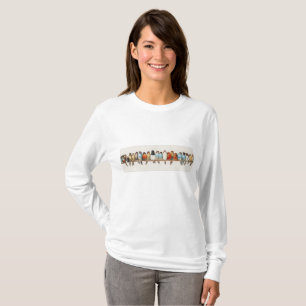 Een overzicht van de  finch van vogels, 1880 t-shirt