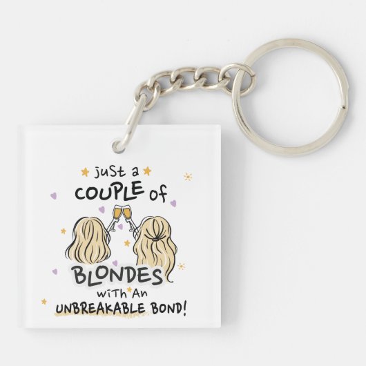 "Een paar blondjes" Sleutelhanger (Achterkant)