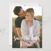 Een paar bruiloft foto opslaan Datum Magnetische Uitnodiging (Voorkant)