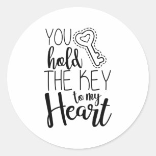 Een paar cadeaus... je houdt de sleutel in mijn ha ronde sticker