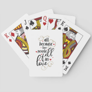 Een paar cadeautjes allemaal omdat twee mensen ver pokerkaarten