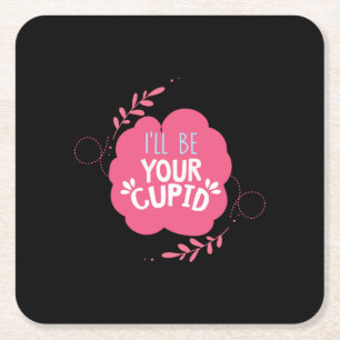 Een paar cadeautjes ik word je Cupid Vierkante Kartonnen Onderzetter