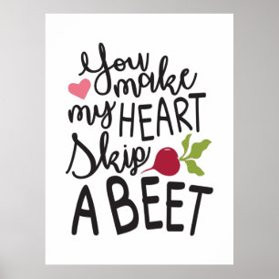 Een paar cadeautjes maken van mijn hart een biet poster