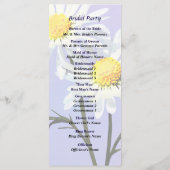 Een paar Daisies Wedding Program Programma (Achterkant)