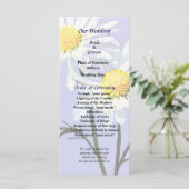 Een paar Daisies Wedding Program Programma (Staand voorkant)