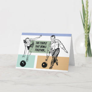 Een paar dat samen schitterende Bowling multi-use Kaart