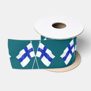 Een paar Finse vlaggen Lint