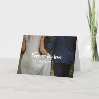 Een paar foto's en een liefdesverhaal bedankkaart