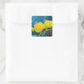 Een paar gele tangs vierkante sticker (Tas)