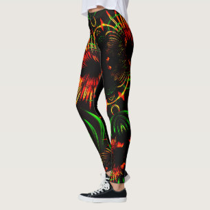 Een paar grasbladeren en gekerfde "blusbloempels"? leggings