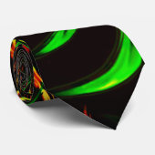 Een paar grasbladeren en gekerfde "blusbloempels"? stropdas (Opgerold)