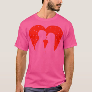 Een paar Happy Valentijnsdag hartvorm liefhebbend  T-shirt