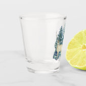 Een paar herten in het winterbos shot glas (Links)