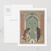 Een paar in Candlelight, illustratie uit 'Les Li' Briefkaart (Voorkant / Achterkant)