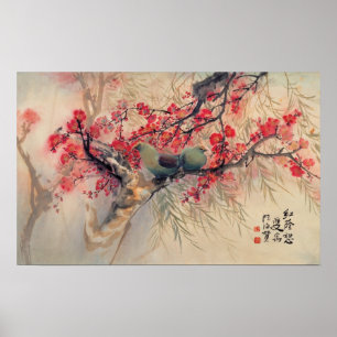 Een paar in de lente poster