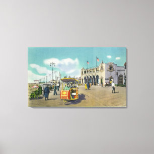 Een paar in een rolstoelschaal canvas afdruk